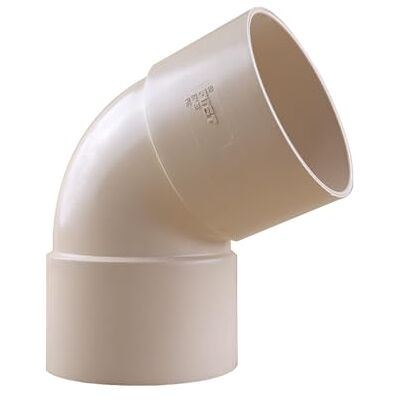 First Plast Gouttière PVC 25 demi-ronde Coude PVC 67°30 FF pour tube Ø80 sable - Publicité First Plast Gouttière PVC 25 demi-ronde Coude PVC 67°30 FF pour tube Ø80 sable - Publicité