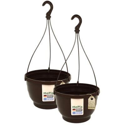 MePla 2 Pièce Feux/Paniers Suspendus Comète Résistant aux Intempéries Bac à Plantes Aux UV Fleurs Ampel Pot de Fleur ø25 CM Braun - Publicité MePla 2 Pièce Feux/Paniers Suspendus Comète Résistant aux Intempéries Bac à Plantes Aux UV Fleurs Ampel Pot de Fleur ø25 CM Braun - Publicité