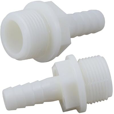 AERZETIX Lot de 2 Raccords Mâles Cannelés Droits 3/4'' x Ø13 mm à Visser Filetage Externe Adaptateur Connecteur Système Circuit d'Irrigation Arrosage en Polyamide Couleur Blanc - Publicité AERZETIX Lot de 2 Raccords Mâles Cannelés Droits 3/4'' x Ø13 mm à Visser Filetage Externe Adaptateur Connecteur Système Circuit d'Irrigation Arrosage en Polyamide Couleur Blanc - Publicité