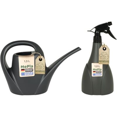 MePla Set Arrosoir 1,5l Indoor + Pulvérisateur 1,0l Anthracite, Résistant aux Intempéries De Résistant Aux UV Plastique - Publicité MePla Set Arrosoir 1,5l Indoor + Pulvérisateur 1,0l Anthracite, Résistant aux Intempéries De Résistant Aux UV Plastique - Publicité