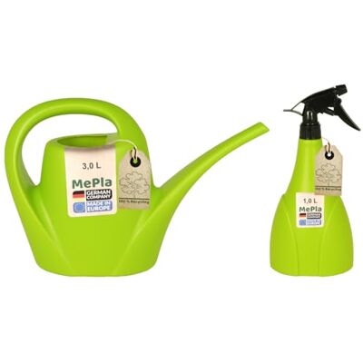 MePla Set Arrosoir 3,0l Indoor + Pulvérisateur 1,0l Vert Citron, Résistant aux Intempéries De Résistant Aux UV Plastique - Publicité MePla Set Arrosoir 3,0l Indoor + Pulvérisateur 1,0l Vert Citron, Résistant aux Intempéries De Résistant Aux UV Plastique - Publicité