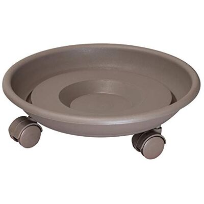 WAGNER Support à roulettes pour pot de fleur SERIE K Ø 27,5 x 8,5 cm I Dessous-de-pot & porte plante I intérieur + extérieur I Roule pot en plastique, taupe I Capacité de charge 30 kg 20102401 - Publicité WAGNER Support à roulettes pour pot de fleur SERIE K Ø 27,5 x 8,5 cm I Dessous-de-pot & porte plante I intérieur + extérieur I Roule pot en plastique, taupe I Capacité de charge 30 kg 20102401 - Publicité
