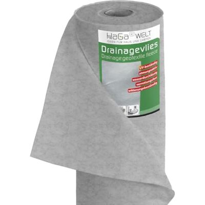 HaGa ® Toile de drainage 100 g/m², largeur 3 m (vendu au mètre) pour jardin et aménagement paysager, multifonction, perméable à l'eau, résistante aux mauvaises herbes, protégée contre les UV Gris - Publicité HaGa ® Toile de drainage 100 g/m², largeur 3 m (vendu au mètre) pour jardin et aménagement paysager, multifonction, perméable à l'eau, résistante aux mauvaises herbes, protégée contre les UV Gris - Publicité