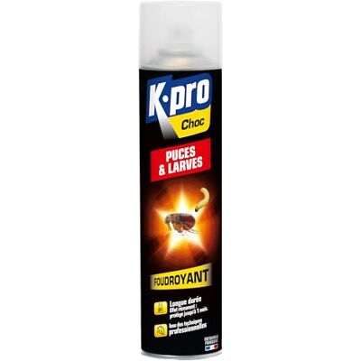 K.PRO Aérosol foudroyant puces et larves 400ml - Publicité K.PRO Aérosol foudroyant puces et larves 400ml - Publicité