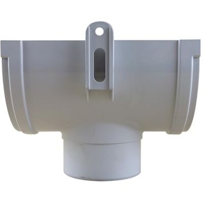 First Plast Gouttière PVC 33 demi-ronde Naissance centrale avec support à joints montés PVC 33 demi-ronde Gris - Publicité First Plast Gouttière PVC 33 demi-ronde Naissance centrale avec support à joints montés PVC 33 demi-ronde Gris - Publicité