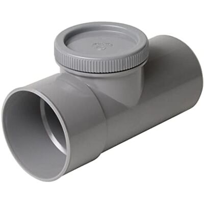 Nicoll UVT8 PVC Mâle Femelle Té de Visite avec Bouchon, 100mm Ø, 439g, Gris - Publicité Nicoll UVT8 PVC Mâle Femelle Té de Visite avec Bouchon, 100mm Ø, 439g, Gris - Publicité