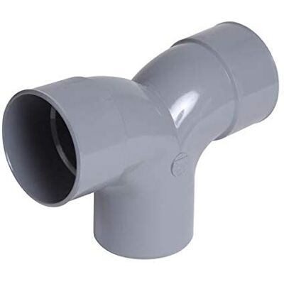 Nicoll Coude 87°30 double parallèle PVC évacuation Mâle Femelle Ø75 - Publicité Nicoll Coude 87°30 double parallèle PVC évacuation Mâle Femelle Ø75 - Publicité