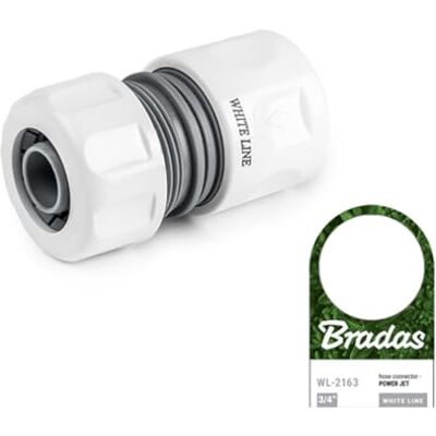 Bradas Raccord de tuyau White Line 3/4" Power Jet - Publicité Bradas Raccord de tuyau White Line 3/4" Power Jet - Publicité