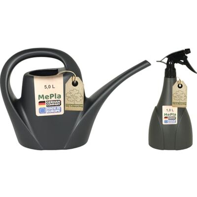 MePla Set Arrosoir 5,0l Indoor + Pulvérisateur 1,0l Anthracite, Résistant aux Intempéries De Résistant Aux UV Plastique - Publicité MePla Set Arrosoir 5,0l Indoor + Pulvérisateur 1,0l Anthracite, Résistant aux Intempéries De Résistant Aux UV Plastique - Publicité