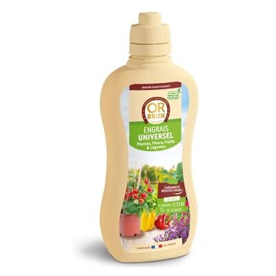 OR BRUN Engrais Universel Nourrit Les Plantes Améliore La Floraison 1L - Publicité OR BRUN Engrais Universel Nourrit Les Plantes Améliore La Floraison 1L - Publicité