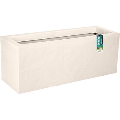 EDA Balconnière Volcania'Up 25 L Décor Imitation Pierre Simple Paroi avec Colerette Trompe-l'oeil Zone de Rétention d'eau pour Limiter l'Arrosage 59 x 19,5 x 22,8 cm Beige Calcaire - Publicité EDA Balconnière Volcania'Up 25 L Décor Imitation Pierre Simple Paroi avec Colerette Trompe-l'oeil Zone de Rétention d'eau pour Limiter l'Arrosage 59 x 19,5 x 22,8 cm Beige Calcaire - Publicité