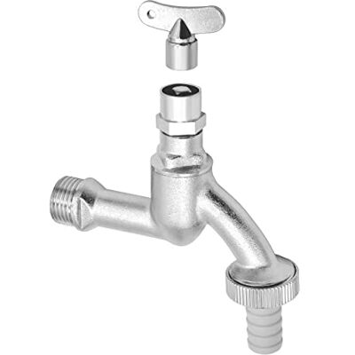 VARIOSAN 14405, 1/2'', chromé mat avec raccord de tuyau et haut de piston, Robinet Extérieur - Publicité VARIOSAN 14405, 1/2'', chromé mat avec raccord de tuyau et haut de piston, Robinet Extérieur - Publicité