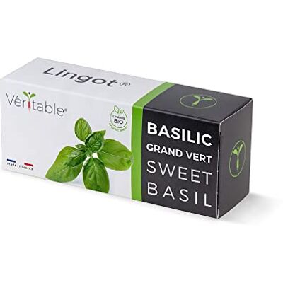 Véritable Lingot® Basilic Grand Vert Bio Compatible Potager d'Intérieur ® et Exky® Recharge prête à l'emploi Substrat avec Graines Intégrées - Publicité Véritable Lingot® Basilic Grand Vert Bio Compatible Potager d'Intérieur ® et Exky® Recharge prête à l'emploi Substrat avec Graines Intégrées - Publicité