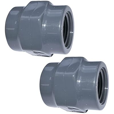 AERZETIX Lot de 2 Manchons Taraudés 1/2''x1/2'' en Plastique Femelle-Femelle à Visser Raccord Droit Pression pour Tuyaux 16 Bars C51997 - Publicité AERZETIX Lot de 2 Manchons Taraudés 1/2''x1/2'' en Plastique Femelle-Femelle à Visser Raccord Droit Pression pour Tuyaux 16 Bars C51997 - Publicité