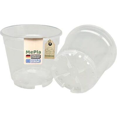MePla Lot de 5 Pot de fleurs orchidée Ø 14 cm Transparent (ø/h : 14/12,5 cm, volume : 1,2 L) Assure la circulation de l'air et protège efficacement contre l'eau stagnante - Publicité MePla Lot de 5 Pot de fleurs orchidée Ø 14 cm Transparent (ø/h : 14/12,5 cm, volume : 1,2 L) Assure la circulation de l'air et protège efficacement contre l'eau stagnante - Publicité