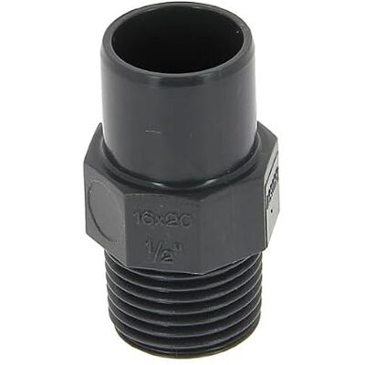GIRPI Raccord PVC pression noir droit M 1/2" Ø 20 mm - Publicité GIRPI Raccord PVC pression noir droit M 1/2" Ø 20 mm - Publicité