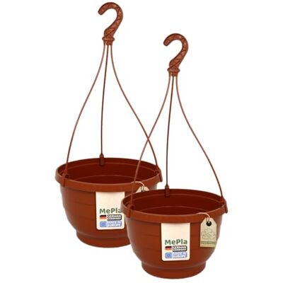 MePla 2 Pièce Feux Comète Résistant aux Intempéries Récipient de Plantes Aux UV Arrangement Floral Cache-Pot ø20 CM Terracotta - Publicité MePla 2 Pièce Feux Comète Résistant aux Intempéries Récipient de Plantes Aux UV Arrangement Floral Cache-Pot ø20 CM Terracotta - Publicité
