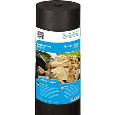 GardenMate 1m x 50m Rouleau Toile Anti-Mauvaises Herbes Hydro en Non tissé 125g/m2 - Publicité GardenMate 1m x 50m Rouleau Toile Anti-Mauvaises Herbes Hydro en Non tissé 125g/m2 - Publicité
