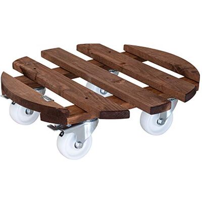 WAGNER Support à roulettes pour Pot de Fleur PALETTI BIG Ø 45 x 13 cm I intérieur + extérieur I Bois Massif certifié FSC®, Marron I 2 Freins I Capacité de Charge 250 kg I Made in EU 20087101 - Publicité WAGNER Support à roulettes pour Pot de Fleur PALETTI BIG Ø 45 x 13 cm I intérieur + extérieur I Bois Massif certifié FSC®, Marron I 2 Freins I Capacité de Charge 250 kg I Made in EU 20087101 - Publicité