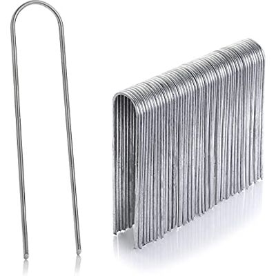 GardenMate Lot de 500 piquets de Fixation en Acier galvanisé Inoxydable H150mm, L25mm, Ø2,9 mm - Publicité GardenMate Lot de 500 piquets de Fixation en Acier galvanisé Inoxydable H150mm, L25mm, Ø2,9 mm - Publicité