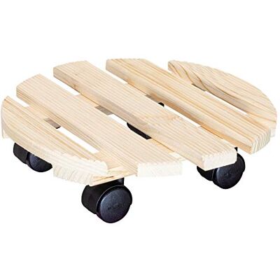 WAGNER Support à roulettes pour Pot de Fleur Country Ø 30 x 8 cm pour l'intérieur I Roule Pot en Bois Massif antidérapant certifié FSC®, Naturel I Capacité de Charge 100 kg I Made in EU 20018101 - Publicité WAGNER Support à roulettes pour Pot de Fleur Country Ø 30 x 8 cm pour l'intérieur I Roule Pot en Bois Massif antidérapant certifié FSC®, Naturel I Capacité de Charge 100 kg I Made in EU 20018101 - Publicité