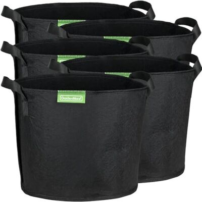 GardenMate 5X Sacs à Plantes 5L en Non tissé Blackline Ø 20cm Hauteur 16cm Noir - Publicité GardenMate 5X Sacs à Plantes 5L en Non tissé Blackline Ø 20cm Hauteur 16cm Noir - Publicité