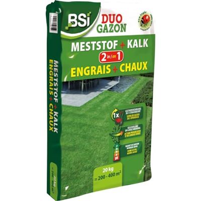 BSI Duo Gazon 20 kg = 400 m² - Publicité BSI Duo Gazon 20 kg = 400 m² - Publicité