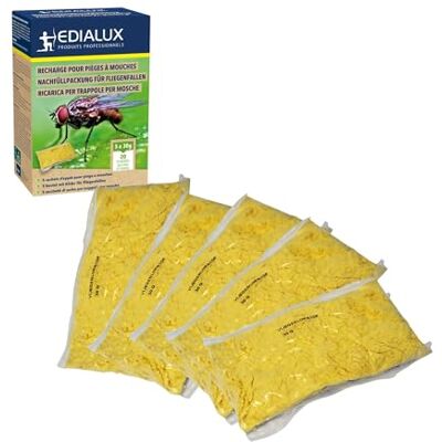 Edialux Recharge pour piège à mouches avec appât soluble dans l'eau, anti insectes, écologique, compatible avec attrape-mouches, pour extérieur, jardin, étable et terrasse, 20 semaines de protection - Publicité Edialux Recharge pour piège à mouches avec appât soluble dans l'eau, anti insectes, écologique, compatible avec attrape-mouches, pour extérieur, jardin, étable et terrasse, 20 semaines de protection - Publicité