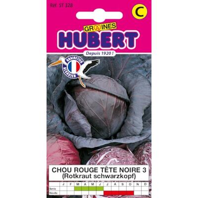 GRAINES HUBERT SEMENCES & ENGRAIS Mairol Graines de Chou Rouge Tête Noire 3, 2 grammes - Publicité GRAINES HUBERT SEMENCES & ENGRAIS Mairol Graines de Chou Rouge Tête Noire 3, 2 grammes - Publicité