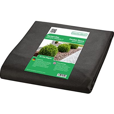 GardenMate Toile Anti-Mauvaises Herbes 2x15m en Non tissé 50g/m² antidéchirure, Anti-UV et perméable à l'eau 2x15 = 30m² - Publicité GardenMate Toile Anti-Mauvaises Herbes 2x15m en Non tissé 50g/m² antidéchirure, Anti-UV et perméable à l'eau 2x15 = 30m² - Publicité