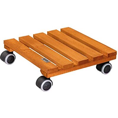 WAGNER Support à roulettes pour Pot de Fleur Country 28 x 28 x 8 cm pour l'intérieur I Roule Pot en Bois Massif antidérapant certifié FSC®, châtain I Capacité de Charge 100 kg I Made in EU 20020201 - Publicité WAGNER Support à roulettes pour Pot de Fleur Country 28 x 28 x 8 cm pour l'intérieur I Roule Pot en Bois Massif antidérapant certifié FSC®, châtain I Capacité de Charge 100 kg I Made in EU 20020201 - Publicité