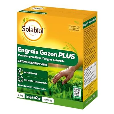 Solabiol Engrais Gazon Plus Granulés Jusqu'à 62m² 2,5Kg - Publicité Solabiol Engrais Gazon Plus Granulés Jusqu'à 62m² 2,5Kg - Publicité