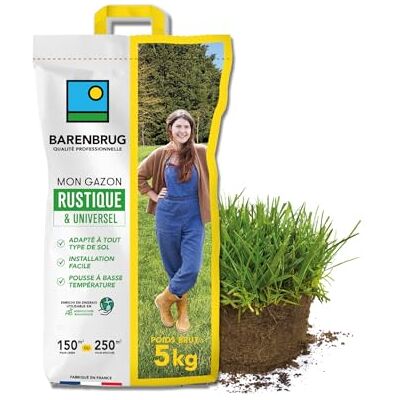 Barenbrug Gazon Rustique & Universel Tous Sols Pousse Rapide 5KG - Publicité Barenbrug Gazon Rustique & Universel Tous Sols Pousse Rapide 5KG - Publicité
