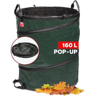 NOOR Sac de jardin pop-up Taille L 160 l Autonome et pliable Sac à feuilles indéchirable pour transporter les déchets de jardin tels que les coupes vertes et l'élagage d'arbres Diamètre : 52 x 75 - Publicité NOOR Sac de jardin pop-up Taille L 160 l Autonome et pliable Sac à feuilles indéchirable pour transporter les déchets de jardin tels que les coupes vertes et l'élagage d'arbres Diamètre : 52 x 75 - Publicité