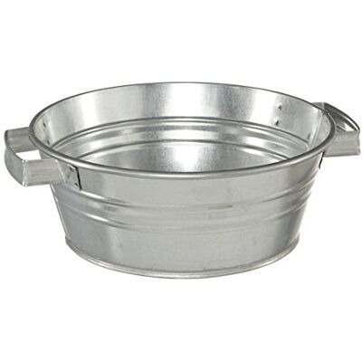 Dehner Pot de Fleurs Diamètre : 37 cm Hauteur : 15 cm Galvanisé Argenté - Publicité Dehner Pot de Fleurs Diamètre : 37 cm Hauteur : 15 cm Galvanisé Argenté - Publicité