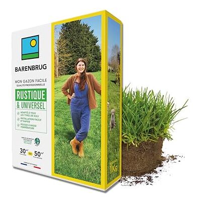 Barenbrug Gazon Rustique & Universel Tous Sols Pousse Rapide 1KG - Publicité Barenbrug Gazon Rustique & Universel Tous Sols Pousse Rapide 1KG - Publicité