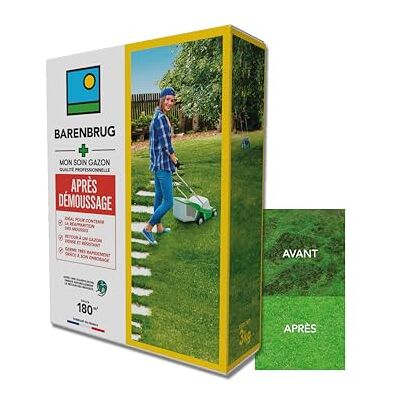 Barenbrug Soin Après Démoussage Limite Réapparition Mousses Gazon Dense et Résistant Germe Très Rapidement Semences avec Enrobage Fabriqué en France 3KG - Publicité Barenbrug Soin Après Démoussage Limite Réapparition Mousses Gazon Dense et Résistant Germe Très Rapidement Semences avec Enrobage Fabriqué en France 3KG - Publicité