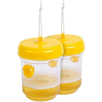 Gardigo Piège à Guêpes Jaune Répulsif à Guêpes en Plastique Piège à Frelons Asiatique à Suspendre ou à Poser Piège à Mouches Piège Écologique pour l'Extérieur. Publicité Gardigo Piège à Guêpes Jaune Répulsif à Guêpes en Plastique Piège à Frelons Asiatique à Suspendre ou à Poser Piège à Mouches Piège Écologique pour l'Extérieur. Publicité
