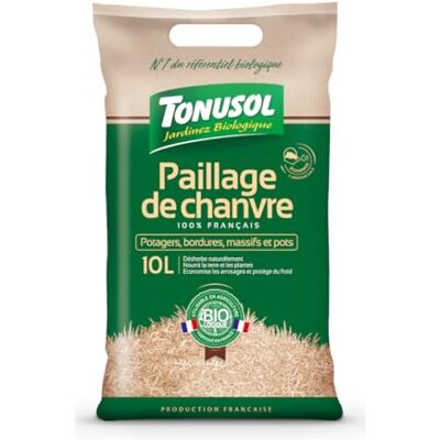 TONUSOL JARDINEZ BIOLOGIQUE Paillis de Chanvre 10L TONUSOL – idéal pour Les Potagers, Bordures, Massifs et Pots, Conviendra pour Toute Autre Plantation, Désherbe Naturellement, Utilisable en Agriculture Biologique - Publicité TONUSOL JARDINEZ BIOLOGIQUE Paillis de Chanvre 10L TONUSOL – idéal pour Les Potagers, Bordures, Massifs et Pots, Conviendra pour Toute Autre Plantation, Désherbe Naturellement, Utilisable en Agriculture Biologique - Publicité