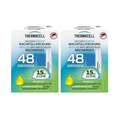Thermacell 2 Recharges Répulsives Anti Moustiques 15m² 96h - Publicité Thermacell 2 Recharges Répulsives Anti Moustiques 15m² 96h - Publicité