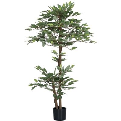 Outsunny Arbre Artificiel Ficus Hauteur 1,5 m Grand Réalisme Pot Inclus Plante Artificiel, Tronc, Branches, Liane, Lichen, Feuilles - Publicité Outsunny Arbre Artificiel Ficus Hauteur 1,5 m Grand Réalisme Pot Inclus Plante Artificiel, Tronc, Branches, Liane, Lichen, Feuilles - Publicité