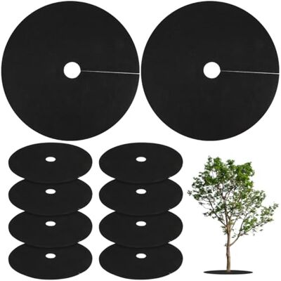 Cabilock Lot de 10 tapis de protection pour arbres en non-tissé Motif paillis XL - Publicité Cabilock Lot de 10 tapis de protection pour arbres en non-tissé Motif paillis XL - Publicité