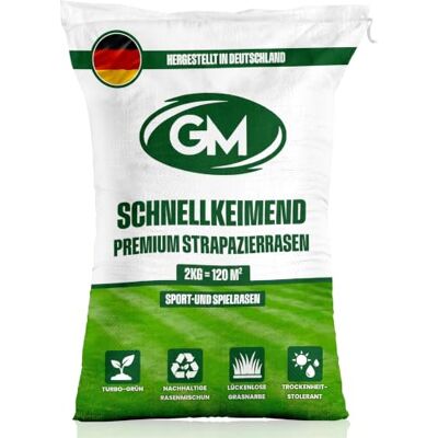 GroundMaster Graines de gazon résistantes 2 kg Germination rapide et Semences de gazon résistantes, résistantes aux coups de pied et au séchage pour les nouvelles plantations et le resemis - Publicité GroundMaster Graines de gazon résistantes 2 kg Germination rapide et Semences de gazon résistantes, résistantes aux coups de pied et au séchage pour les nouvelles plantations et le resemis - Publicité
