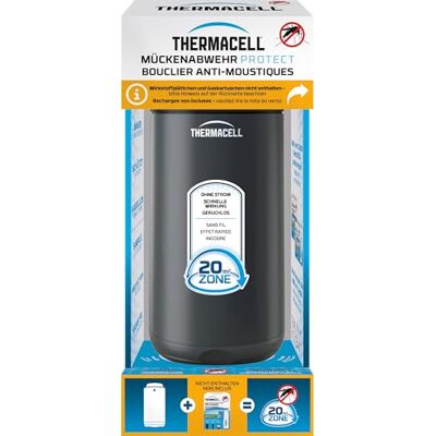 Thermacell Répulsif anti-moustiques Protect Appareil de base sans plaquettes d'agents actifs – Protection innovante contre les moustiques – Appareil debout au design moderne – Pour jardin, terrasse et - Publicité Thermacell Répulsif anti-moustiques Protect Appareil de base sans plaquettes d'agents actifs – Protection innovante contre les moustiques – Appareil debout au design moderne – Pour jardin, terrasse et - Publicité