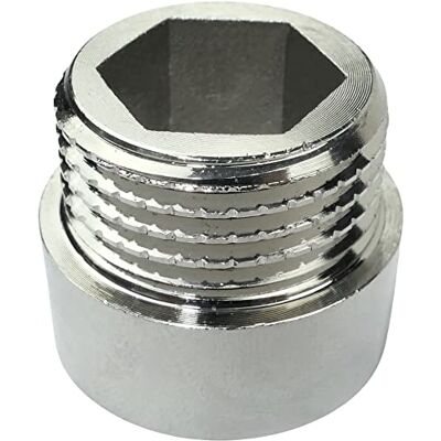 AERZETIX Rallonge Raccord de Jonction Droit à Visser Filetage Mâle/Femelle 1/2" Longueur 10mm en Métal Chromé - Publicité AERZETIX Rallonge Raccord de Jonction Droit à Visser Filetage Mâle/Femelle 1/2" Longueur 10mm en Métal Chromé - Publicité