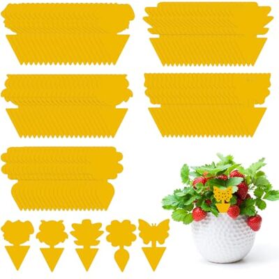 Riisoyu 100 Pièces Pièges à Insectes, Attrape Moucheron Plantes Pièges Anti Moucherons Interieur Pièges Jaunes Collants Non Toxiques et Imperméables Attrape Mouche Collant Anti Mouche de Terreau - Publicité Riisoyu 100 Pièces Pièges à Insectes, Attrape Moucheron Plantes Pièges Anti Moucherons Interieur Pièges Jaunes Collants Non Toxiques et Imperméables Attrape Mouche Collant Anti Mouche de Terreau - Publicité