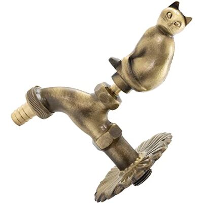 AERZETIX Cannelle Murale Robinet d'Évier 1/2'' Motif Chat Antique Rétro Décorative en Laiton Vieilli Plomberie Fontaine Ornement Salle de Bain Vintage Robinetterie Jardin - Publicité AERZETIX Cannelle Murale Robinet d'Évier 1/2'' Motif Chat Antique Rétro Décorative en Laiton Vieilli Plomberie Fontaine Ornement Salle de Bain Vintage Robinetterie Jardin - Publicité