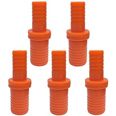 AERZETIX Lot de 5 Raccords Réductions Réparateurs Cannelés 1/2'' vers 3/4'' pour Système Goutte à Goutte/Micro Irrigation Jonction/Manchon pour Tuyaux d'Arrosage en Plastique - Publicité AERZETIX Lot de 5 Raccords Réductions Réparateurs Cannelés 1/2'' vers 3/4'' pour Système Goutte à Goutte/Micro Irrigation Jonction/Manchon pour Tuyaux d'Arrosage en Plastique - Publicité