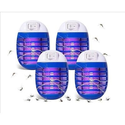 BIESVOY Anti Mouche Electrique,Anti Moustique Lampe, Moustique Tueur Lampe 4 Pack,LED UV Anti Moustique,Bug Zapper Tueur De Moustique,Destructeur de Mouches Intérieur,Moustique Attrape Mouche pour intérieur - Publicité BIESVOY Anti Mouche Electrique,Anti Moustique Lampe, Moustique Tueur Lampe 4 Pack,LED UV Anti Moustique,Bug Zapper Tueur De Moustique,Destructeur de Mouches Intérieur,Moustique Attrape Mouche pour intérieur - Publicité