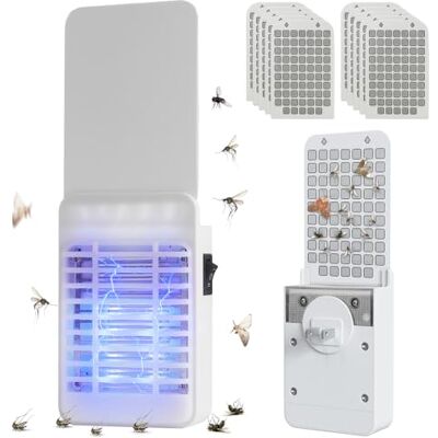 Rescien Piege à Mouche Lampe Anti Moustique 2 en 1 avec UV et 10 Cartes de Colle Anti Moustique, Attrape Mouche – Silencieux et Sûr – Efficace contre les moustiques, les mites, les mouches et les insectes - Publicité Rescien Piege à Mouche Lampe Anti Moustique 2 en 1 avec UV et 10 Cartes de Colle Anti Moustique, Attrape Mouche – Silencieux et Sûr – Efficace contre les moustiques, les mites, les mouches et les insectes - Publicité